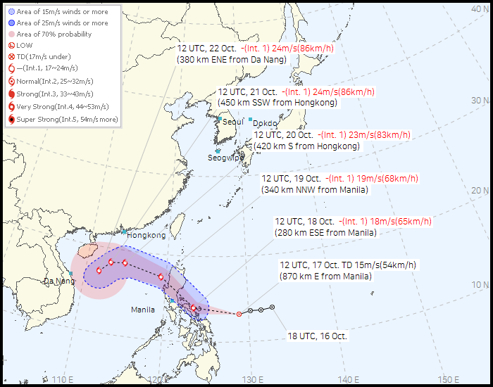 No. 49 Tropical depression route